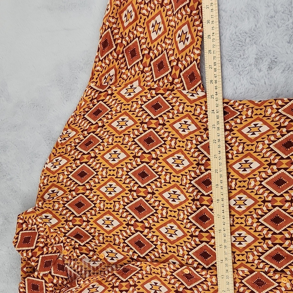 LAST QUEEN paris long sleeve dress abstract browns - Picture 10 of 14